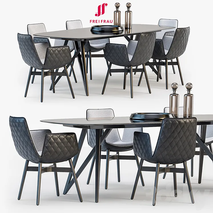 Freifrau Dining set_02 3DS Max