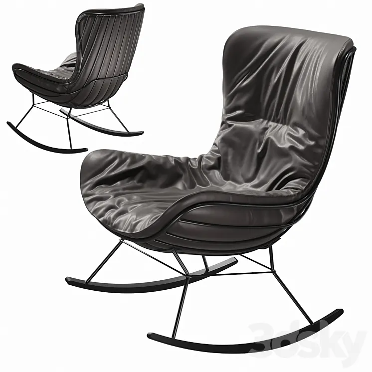 Freifrau Leyasol Rocking Wingback Chair 3DS Max