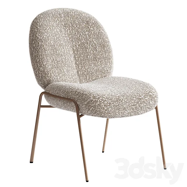 Freifrau NANA Upholstered fabric chair 3DS Max Model