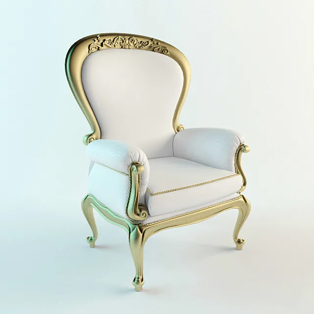 French armchair 3DS Max Model