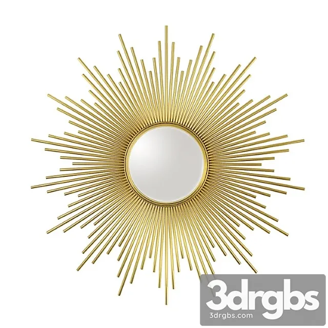French bedroom sunburst gold mirror