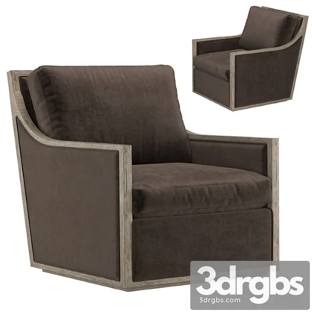 French contemporary slope arm swivel chair