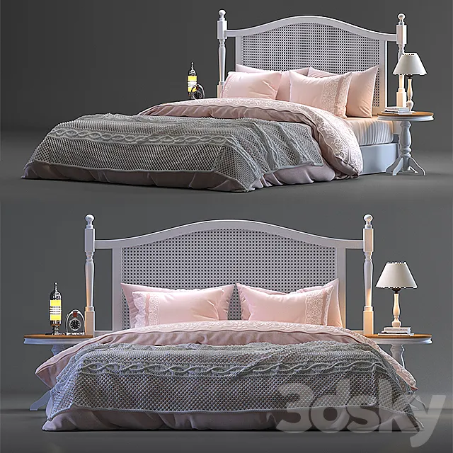 French Country Bed 3DSMax File
