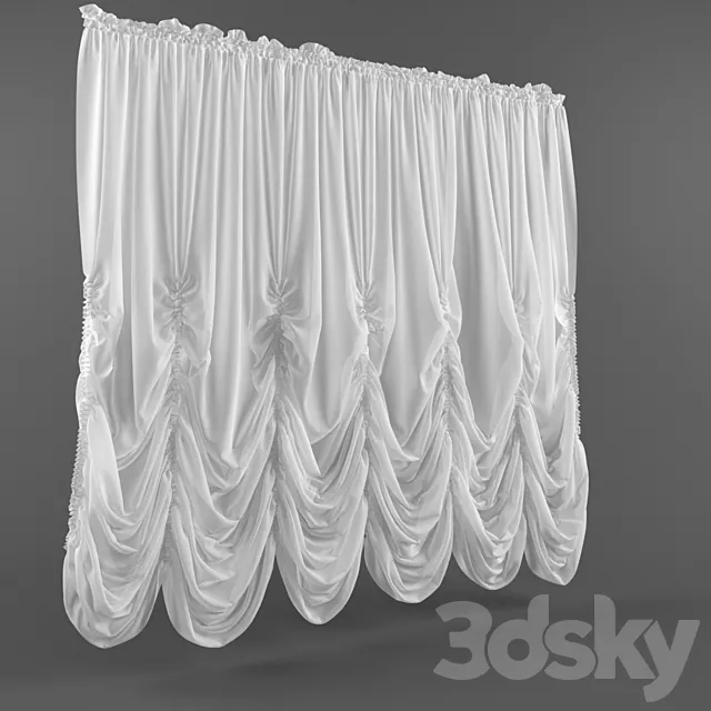 French curtains 3DSMax File