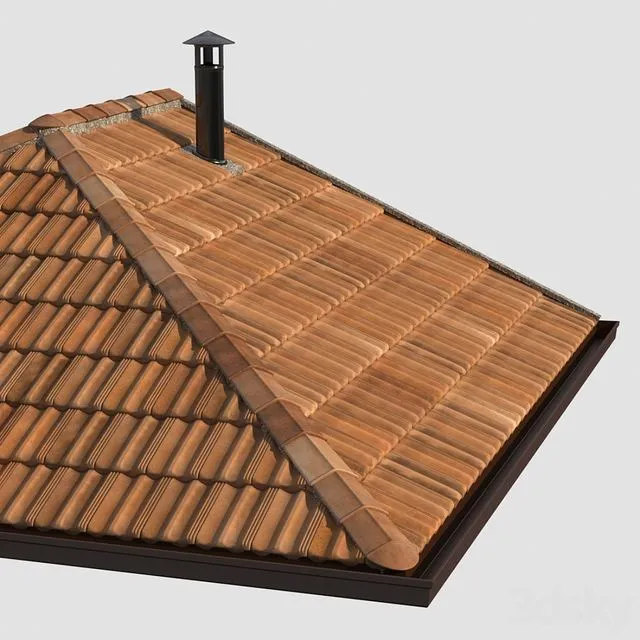 French tile roof 3dsMax Model