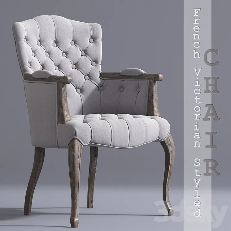 French VictorianStyled Chair 3DS Max