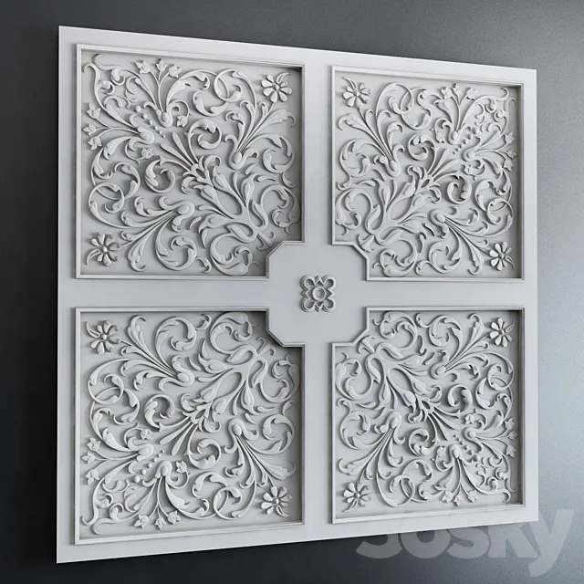 Fretwork Ceiling 342 3ds Max