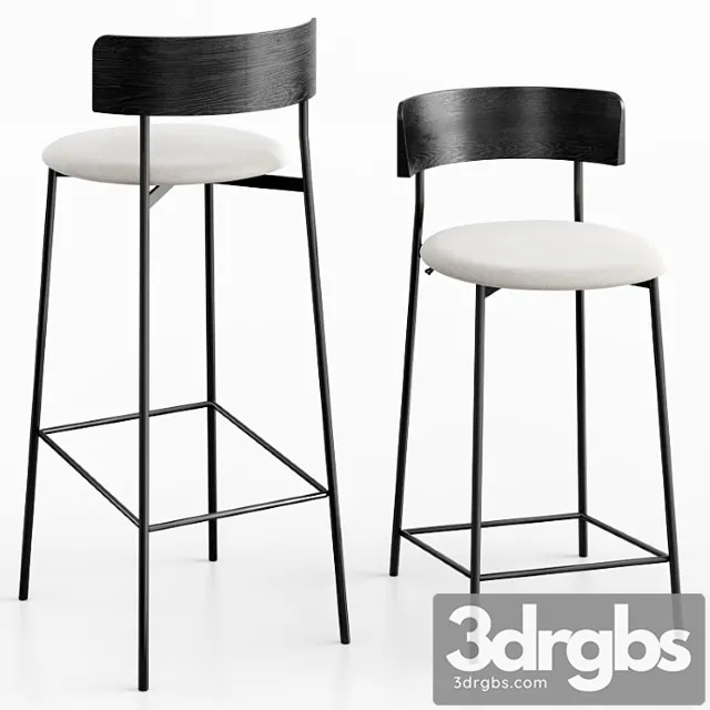 Friday bar stool black