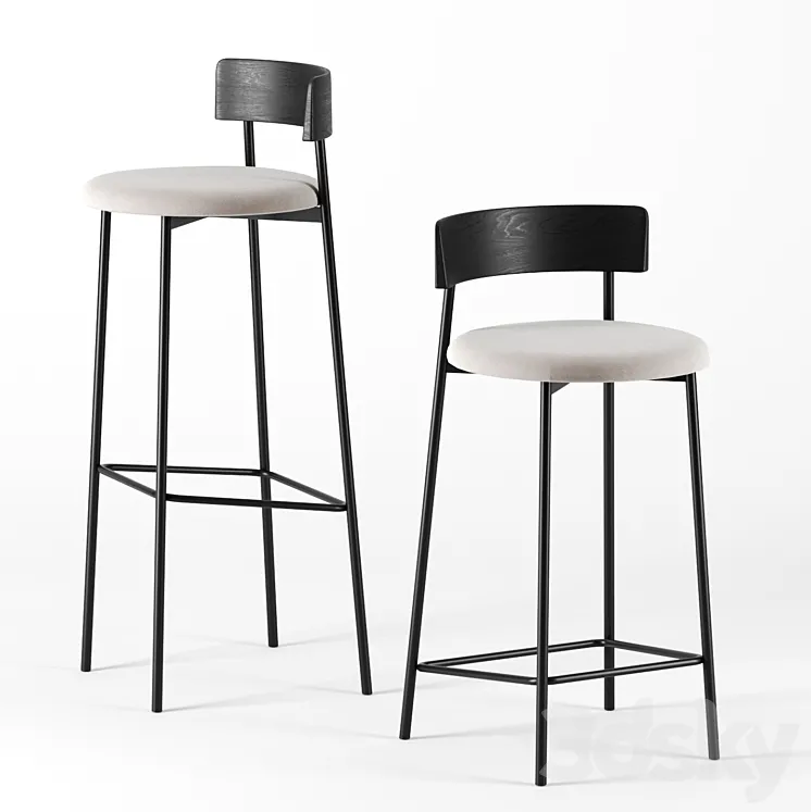 FRIDAY barstools by Fest 3DS Max