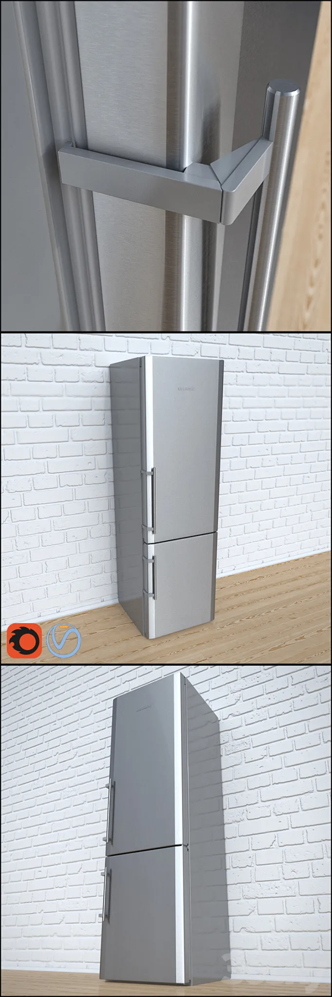 Fridge Liebherr CUesf 4023 3DS Max