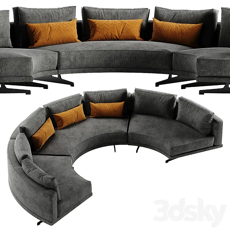 Frigerio Salotti Horizon sectional sofa 3DS Max Model