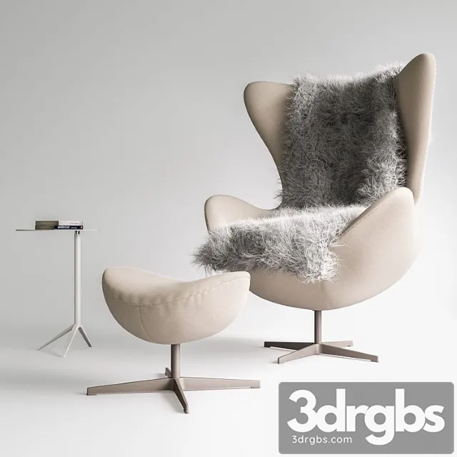 Fritz hansen- egg chair set 3dsmax Download