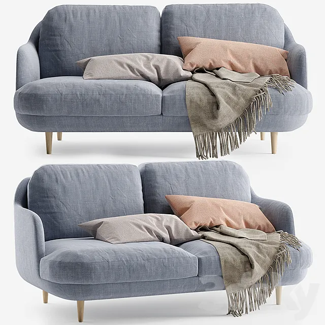 Fritz Hansen Lune sofa 2 seater 3ds Max