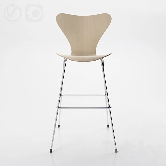 fritz hansen series 7 3197 bar 3ds Max