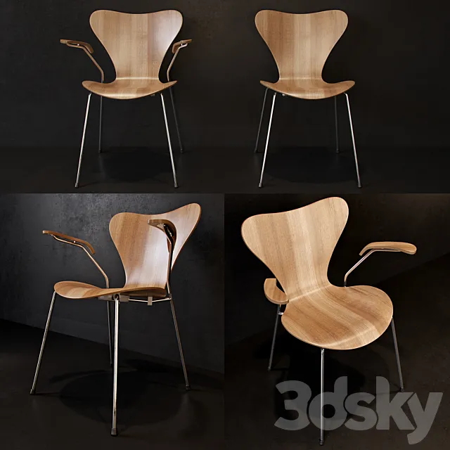 fritz hansen series 7 3ds Max