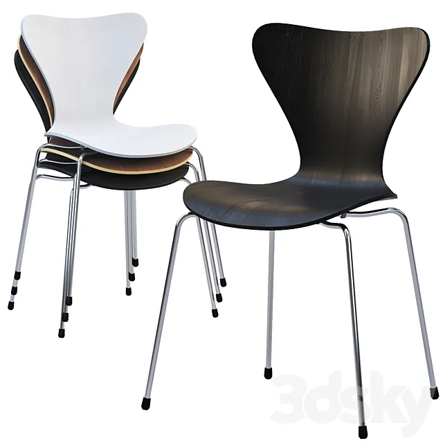 Fritz Hansen Series 7 chair 3DS Max Model