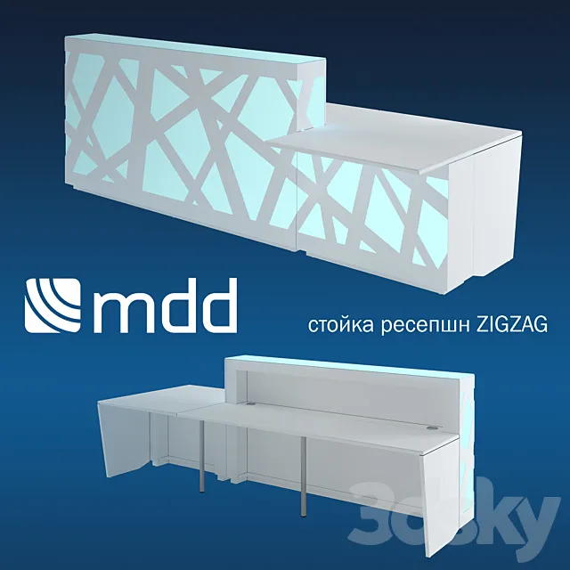 Front desk ZIGZAG MDD 3DS Max Model