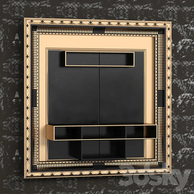 Front panel tv. VISMARA Frame Art Deco 3ds Max