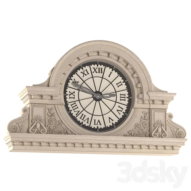 Front street clock 3DS Max Model