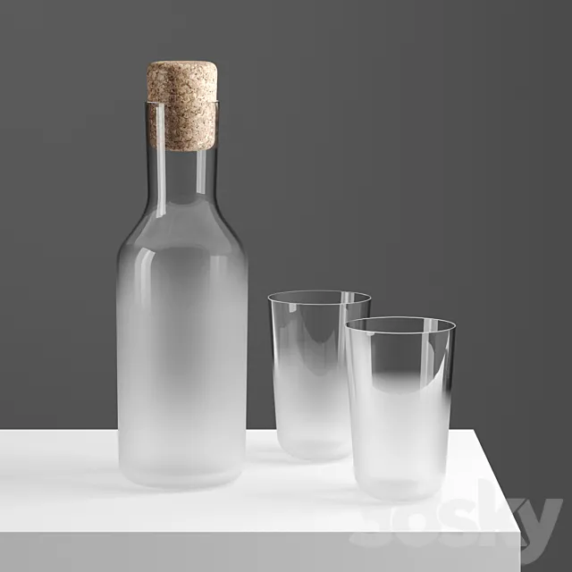 Frost glass and carafe by Front for Stelton 3ds Max