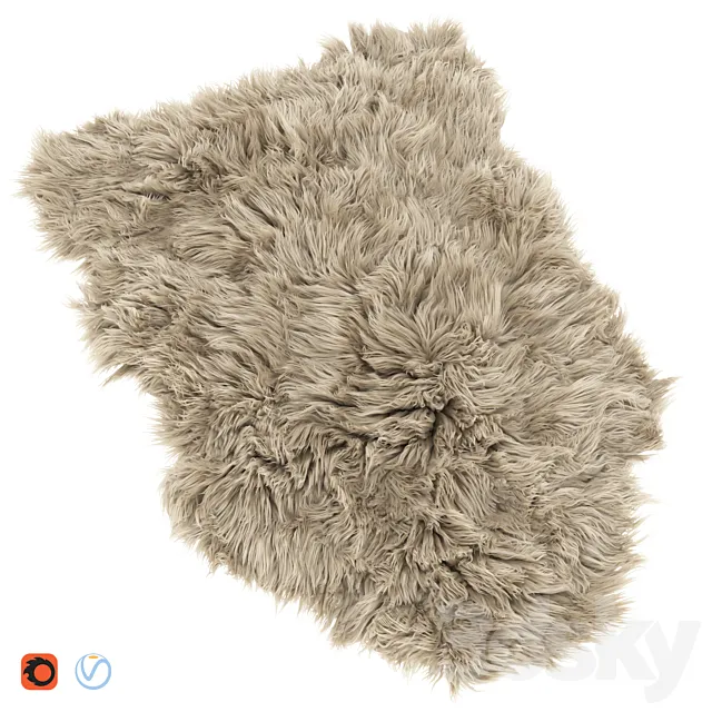 Frost Lux Fur Room Latte Rug 3DS Max Model