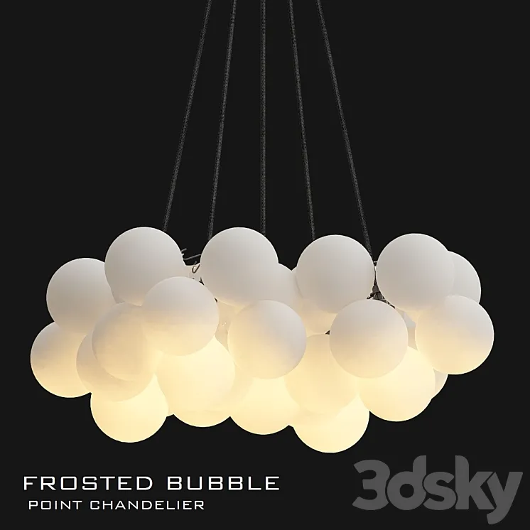 Frosted bubble chandelier 3DS Max