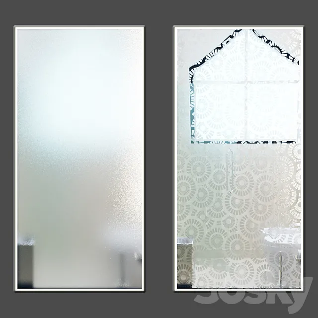 FROSTED GLASS 1-2 3DS Max Model