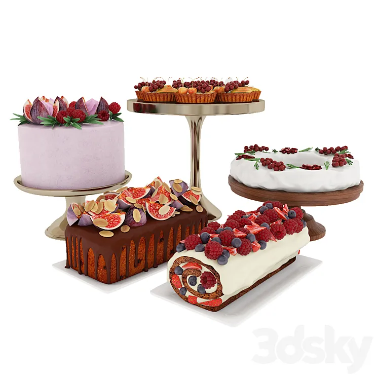 Fruit berry cake collection 3 3DS Max