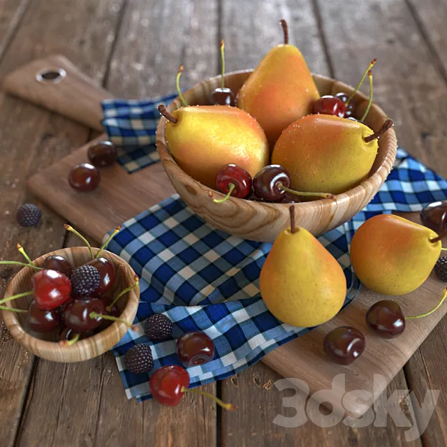 Fruit still life 3ds Max