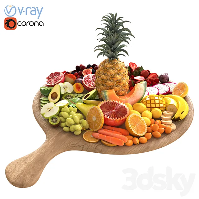 Fruit tray 3DS Max Model