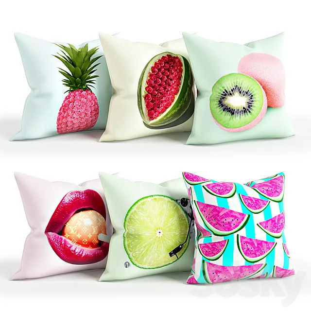 Fruit_Pillow_Set_001 3ds Max