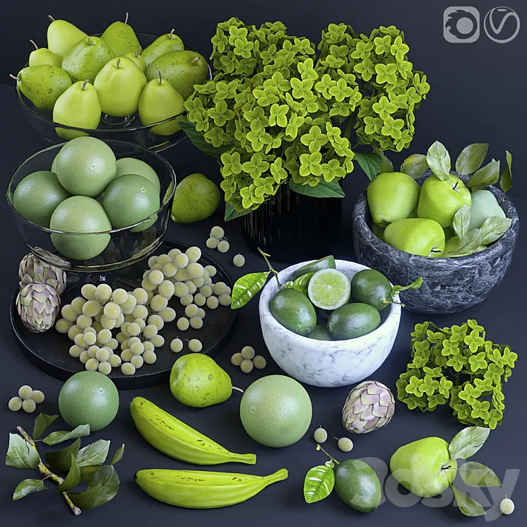 Fruits. Green 3DS Max