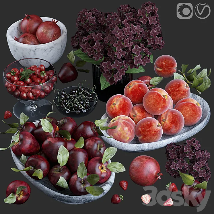 Fruits. Red 3DS Max