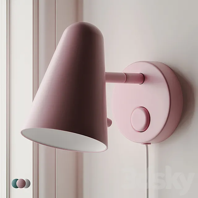 FUBBLA LED Wall Lamp Ikea 3 Colors 3DS Max Model