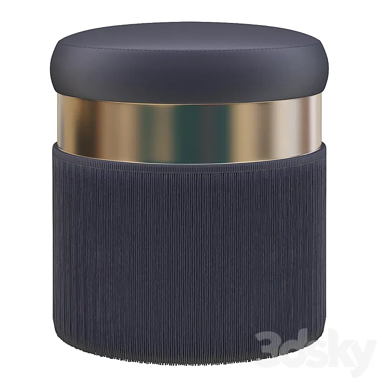 Fuente Upholstered pouf 3DS Max Model