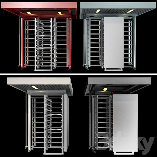 Full-Height Turnstiles (Part 3) 3DS Max Model