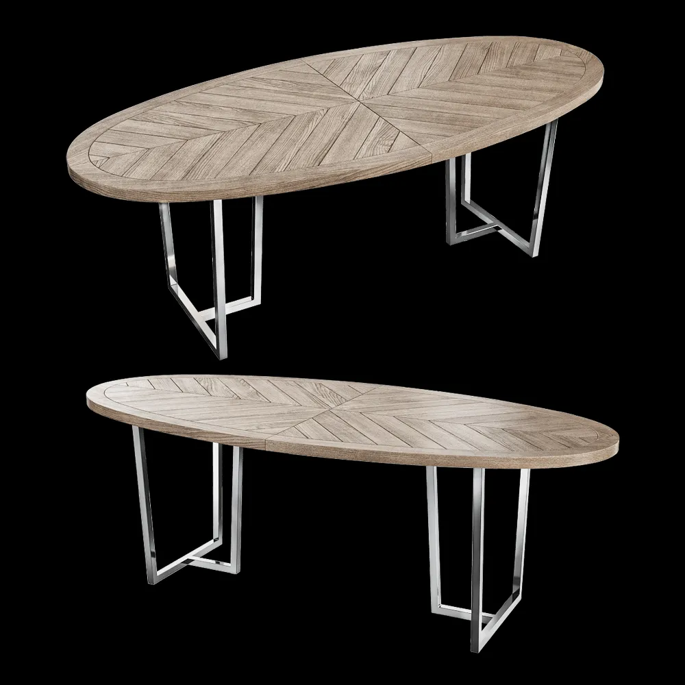 Full House – Oval table 3ds Max