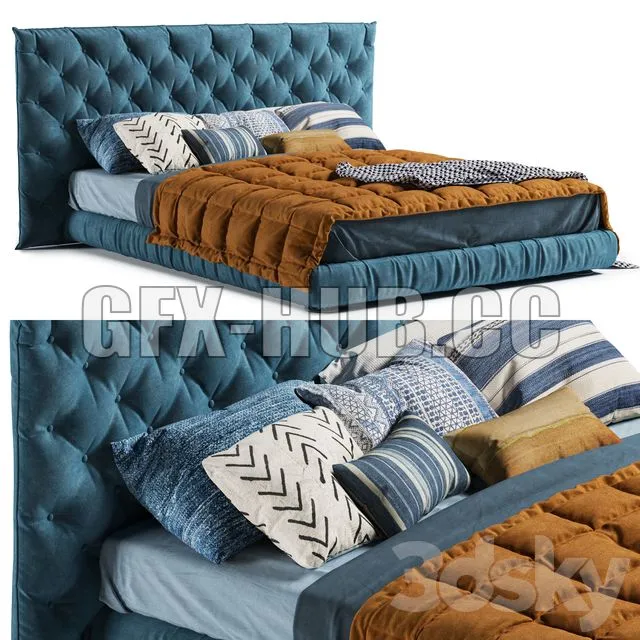 Full Moon Bed by Bonaldo Giuseppe Vigano 2019 3dsMax Model