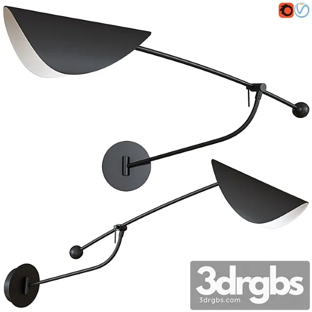 Funambule adjustable contemporary metal wall light