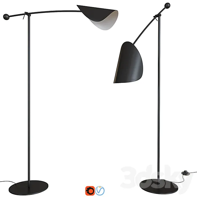 Funambule Adjustable Reading Floor Lamp 3DSMax File