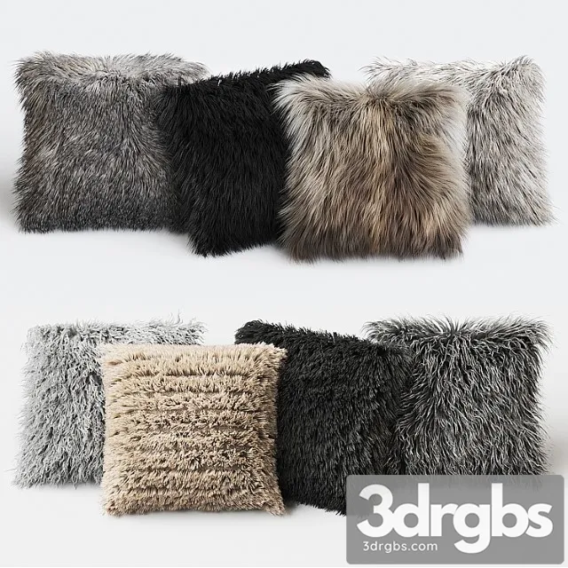 Fur pillow set