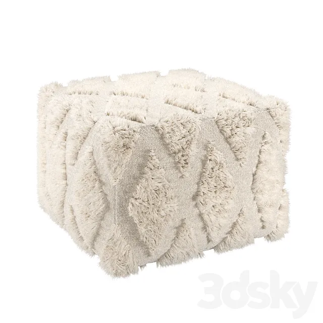 Fur pouf with “rhombus” urozor 3ds Max