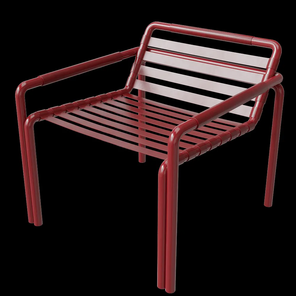 FURN OBJECT  – Armchair Happy metal 3ds Max