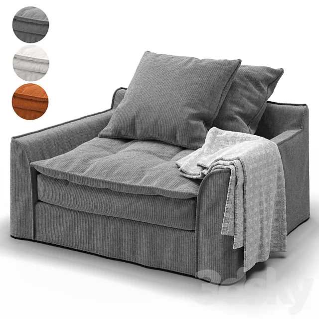 Furninova Sake armchair in 3 colors 3ds Max