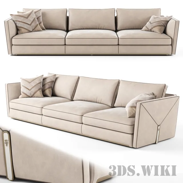 furniture – 3 seater sofa 02 3ds Max