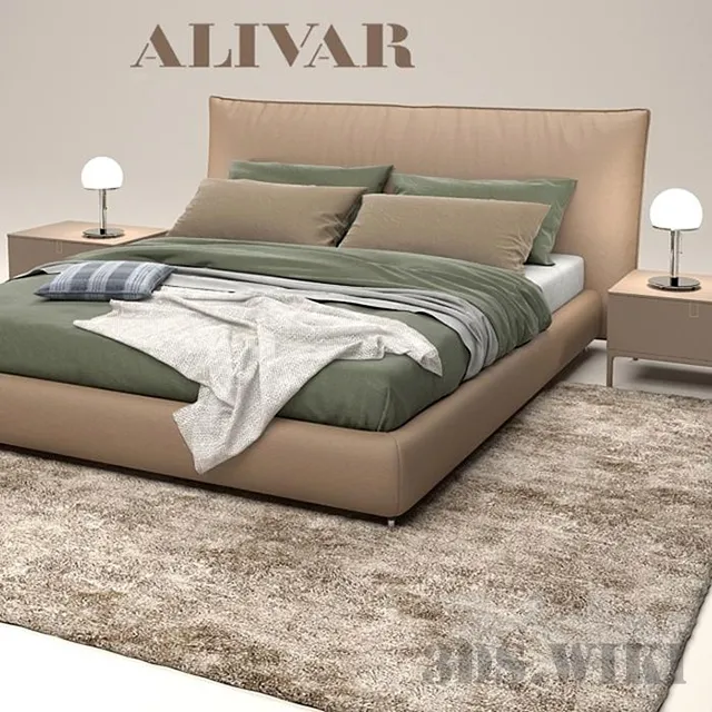 furniture – Alivar Suite bed 3ds Max