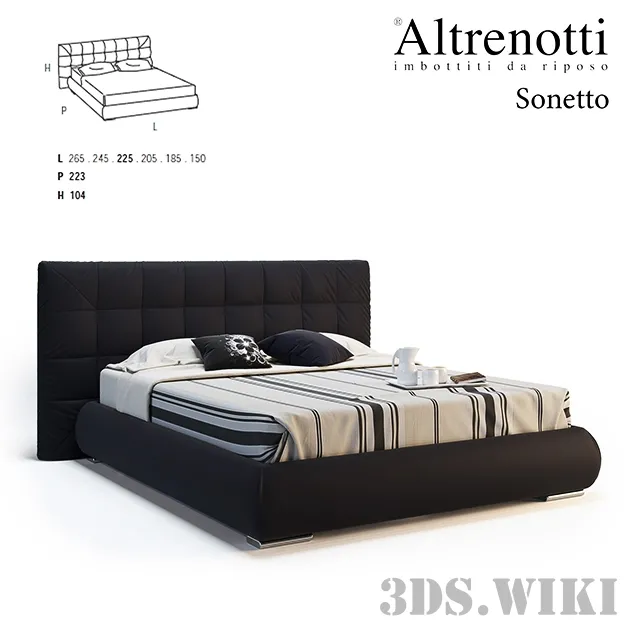 furniture – Altrenotti Sonetto bed 3ds Max