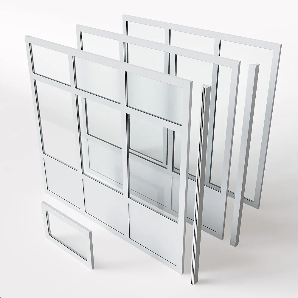 furniture – Aluminum partition Glazing of facades 3ds Max