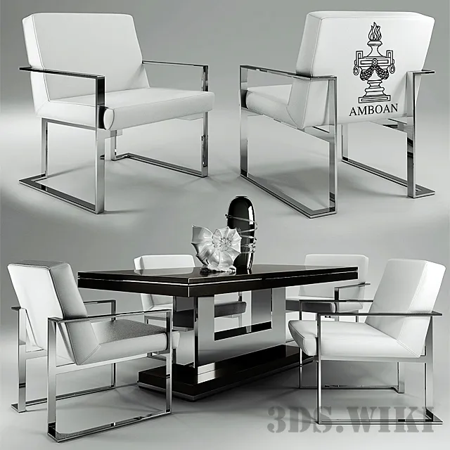 furniture – Amboan table and chair 3ds Max