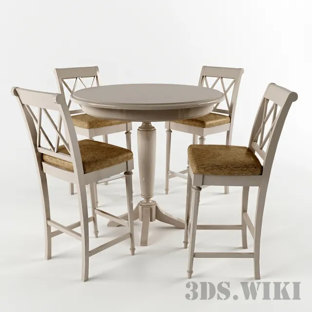 furniture – American dining set 3ds Max